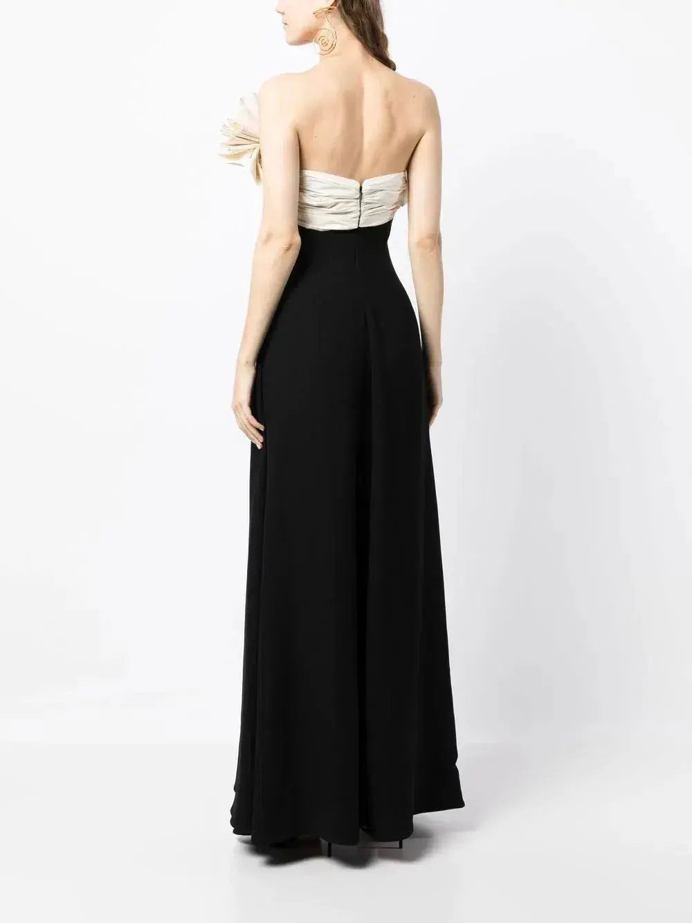 Rachel Gilbert Lavina Floor Length Gown Dress Black Size AU 8 photo 4