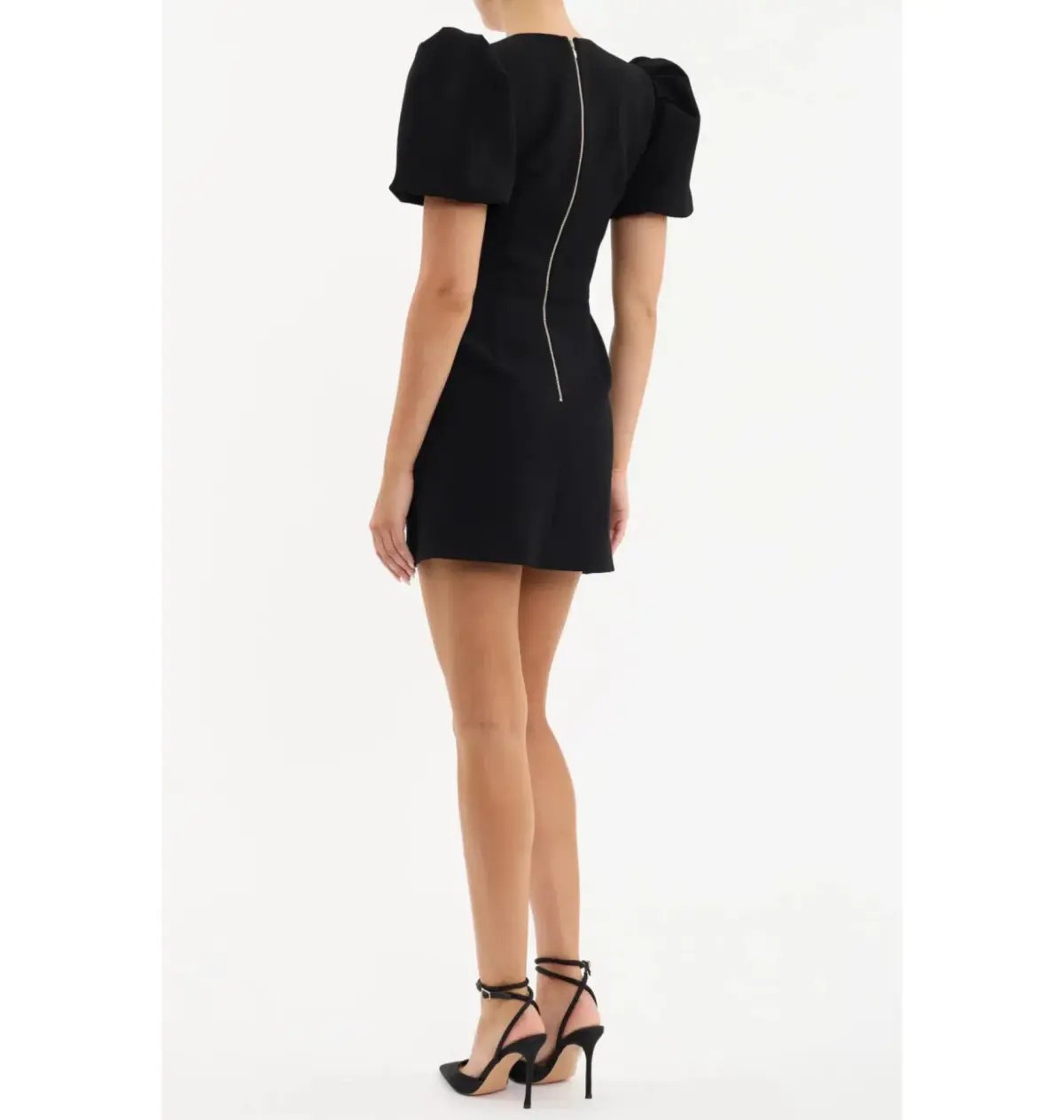 Rebecca Vallance Sirene Puff Mini Dress in Black Size AU 18 photo 3