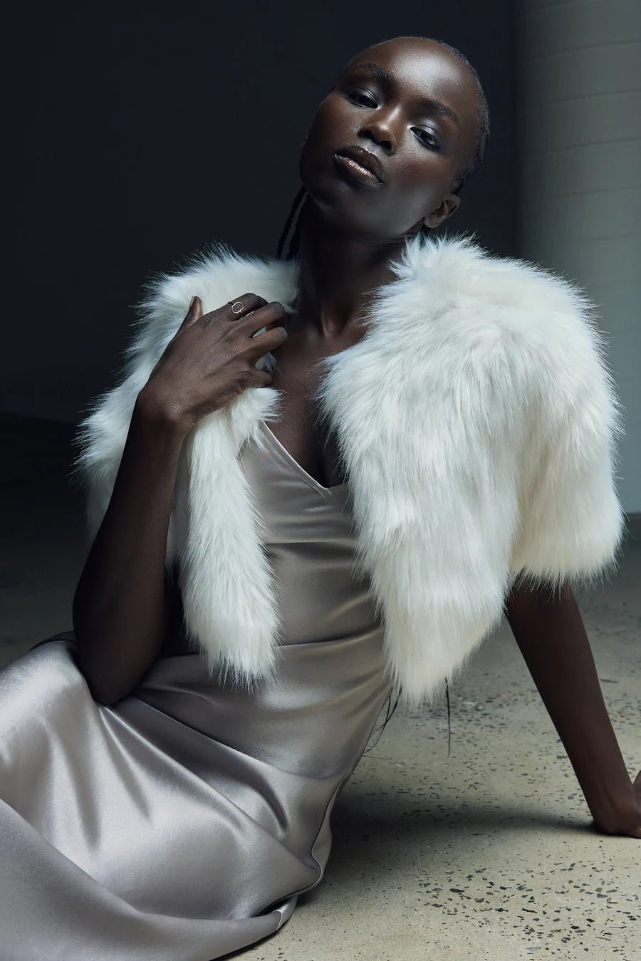 UNREAL FUR LOVE A FUR BOLERO - IVORY photo 2
