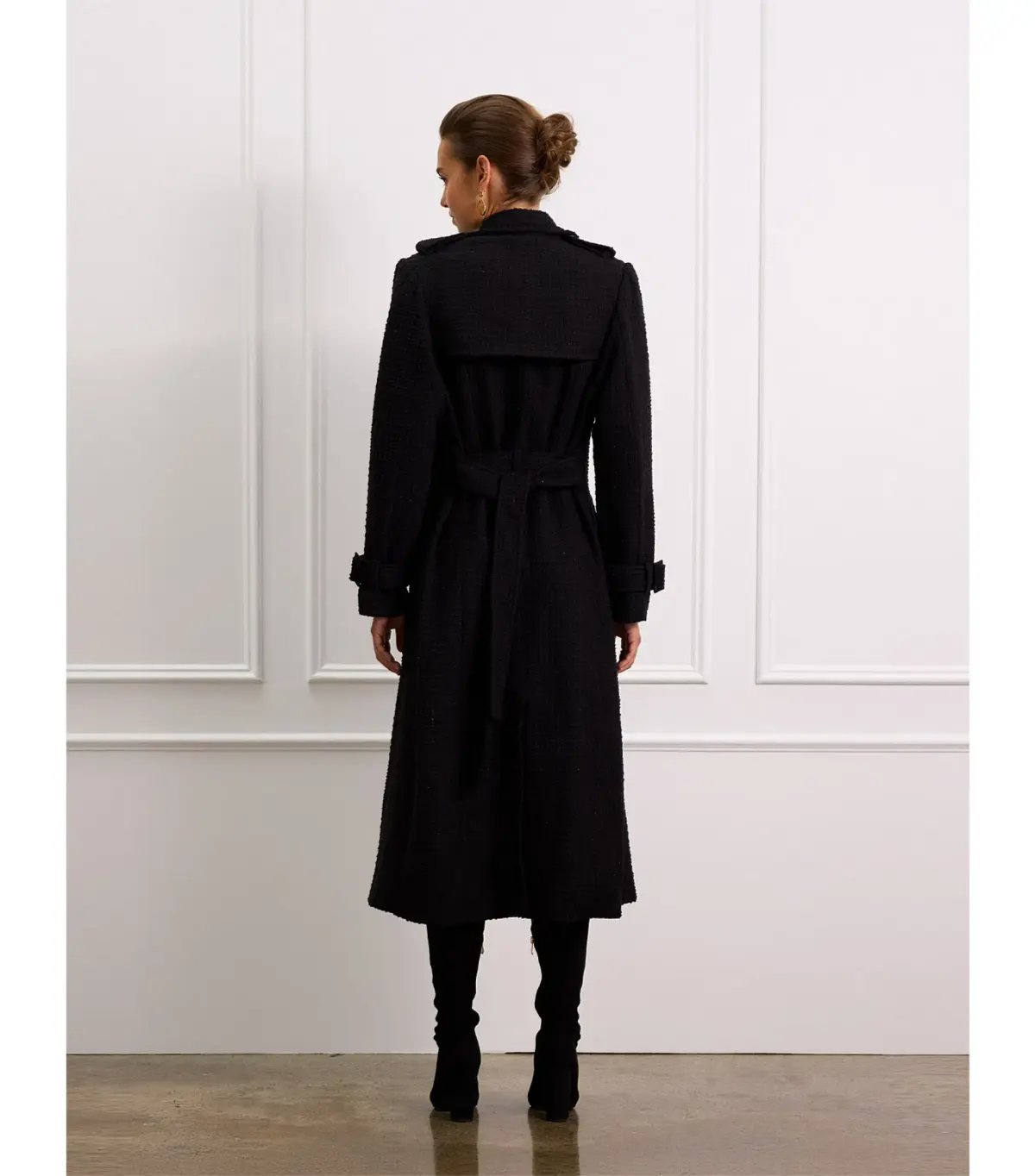 Aqua Blu Brooklyn Trench Coat Caviar Size S / AU 8 photo 2