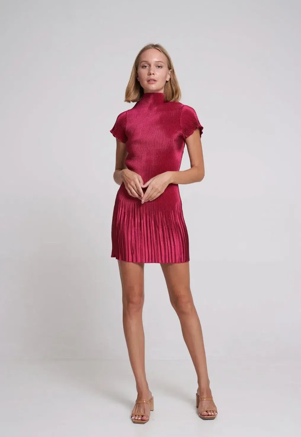 L'idée Aperitif Mini Dress in Ruby Red Size 12 / L photo 2