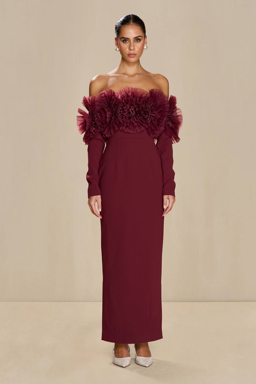 Sonya Siia Dress - Merlot photo 4