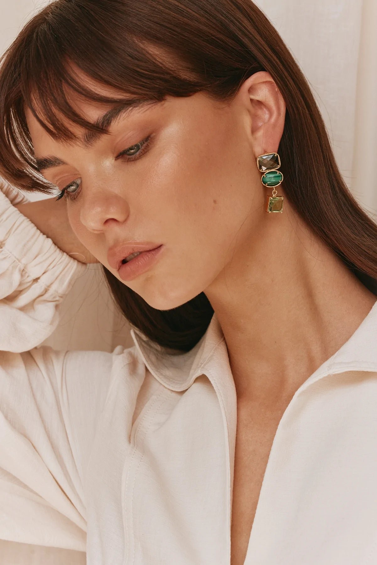 CHRISTIE NICOLAIDES GIOVANNA EARRINGS - GREEN photo 3