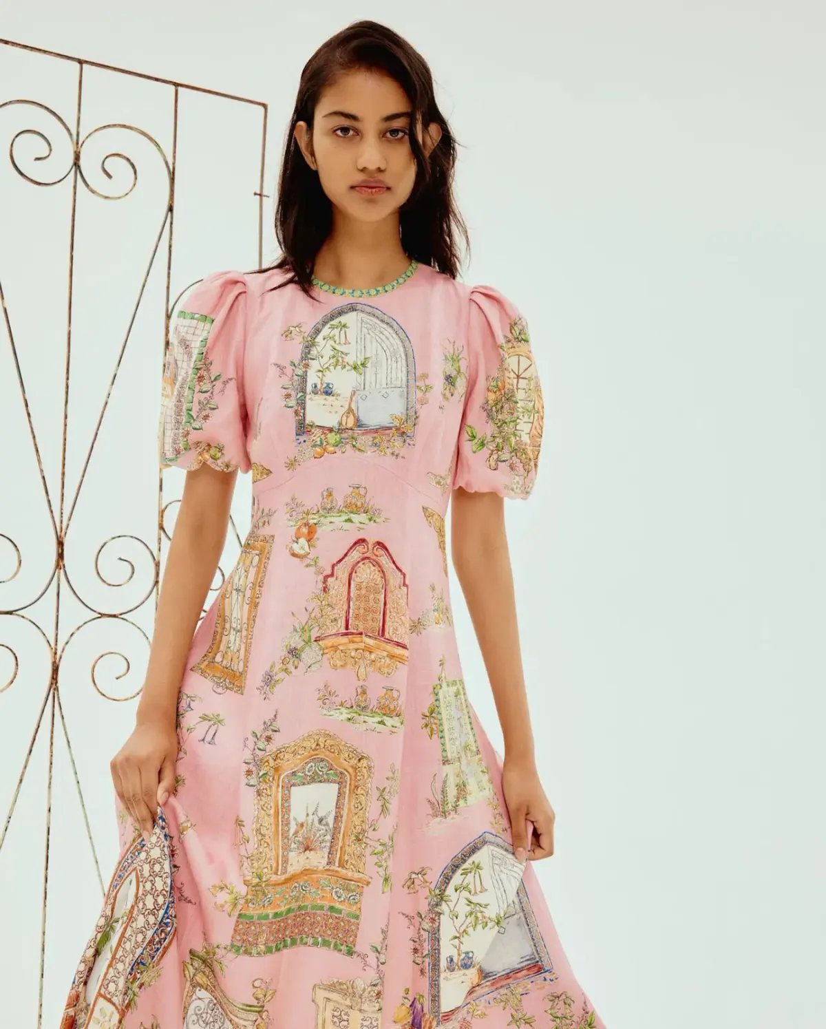 Alemais Monte Midi Dress Pink Size 12 photo 4