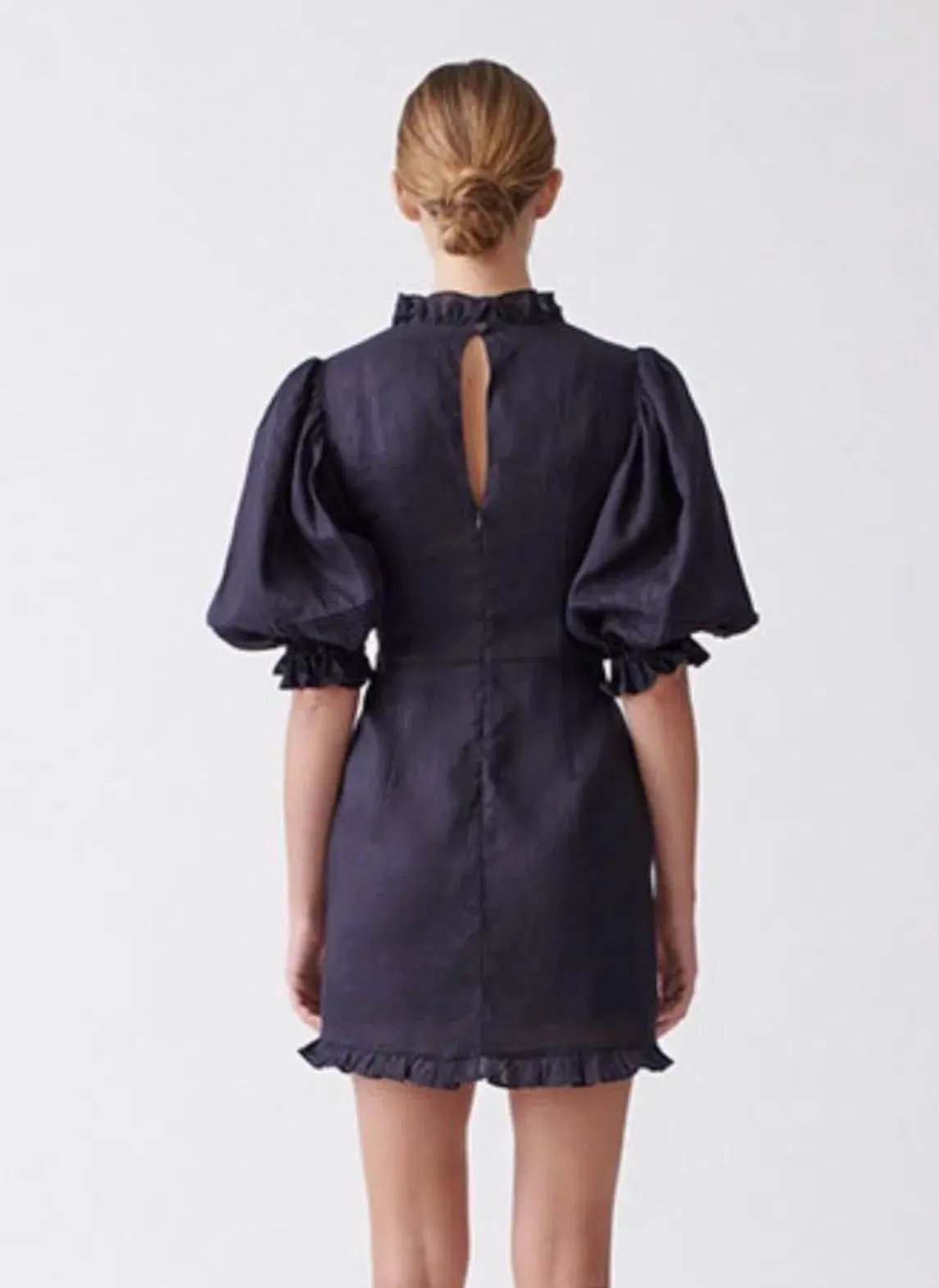 Joslin Studio Riley Cotton Lace Mini Dress In Navy Size 6 photo 6
