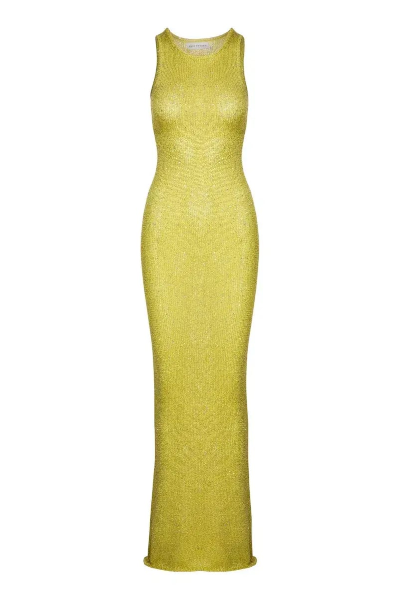 Asta Resort Natalia Dress Chartreuse Sequin Size XS/Au 6 photo 5