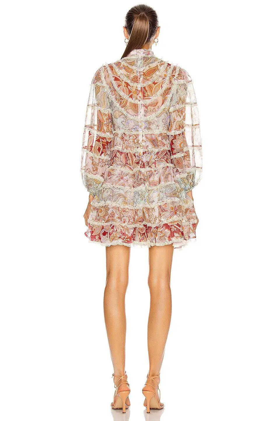 Zimmermann Ladybeetle Spliced Mini Dress Multi size 0/ AU 8 photo 3