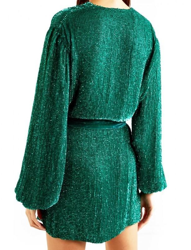 Retrofete Gabrielle Robe Dress in Green Size XS / Au 6 photo 2