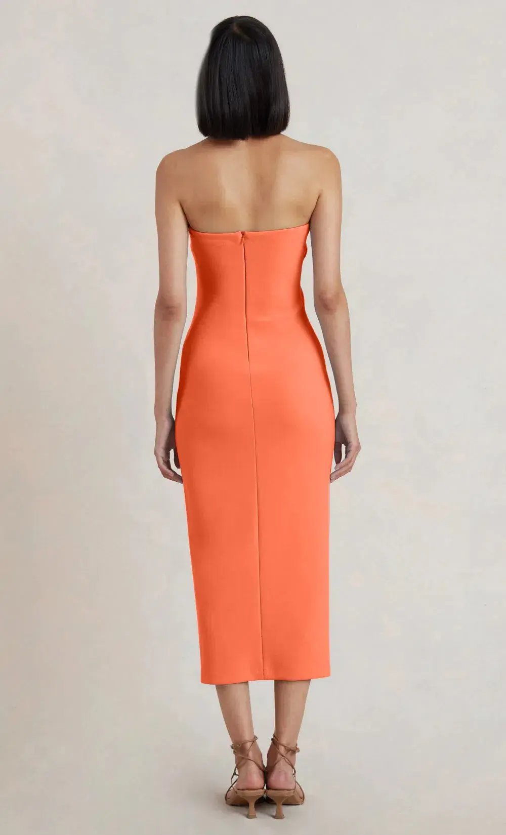 Bec & Bridge Karina Strapless Midi Dress Orange Size 10 photo 2