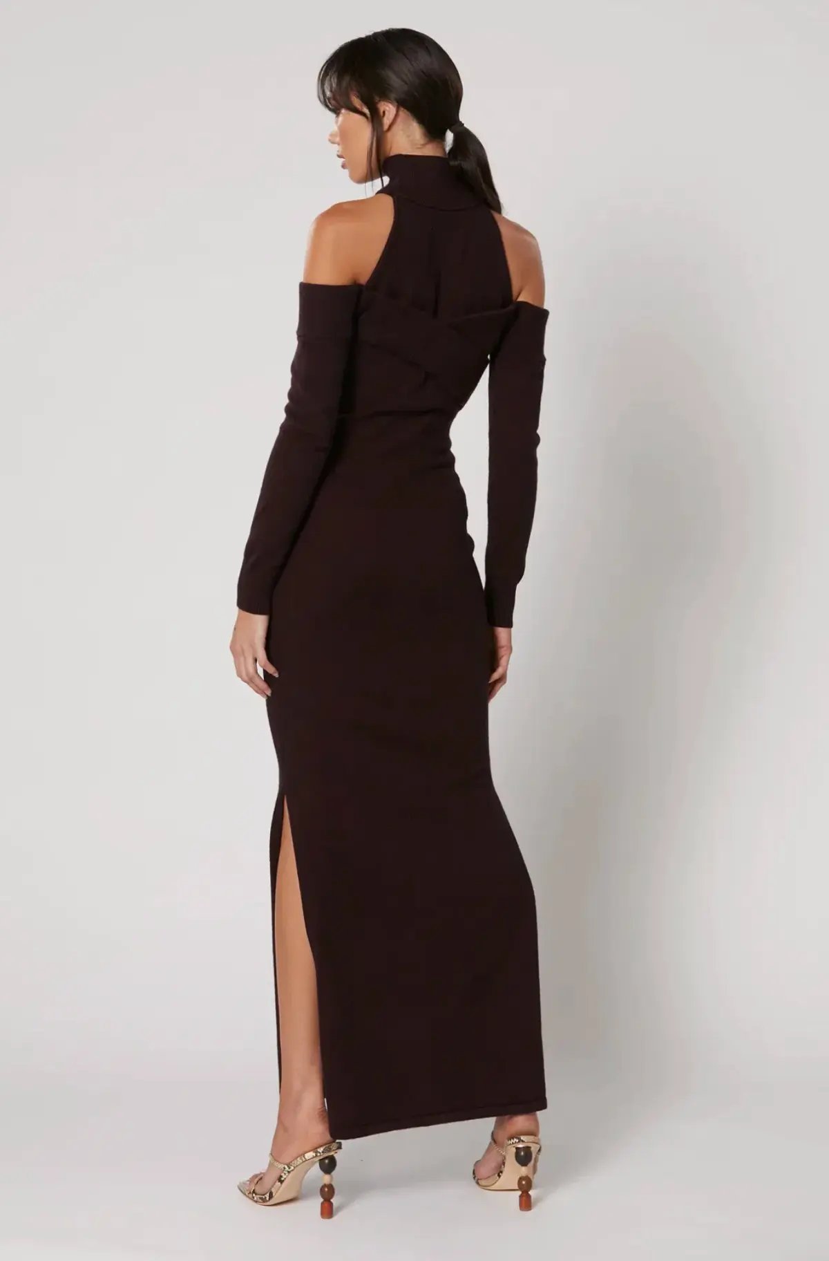 Winona Lucia Maxi Dress in Wine Brown Size M / AU 10 photo 3