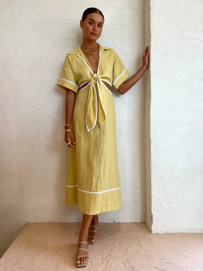 Roame Parque Dress in Butter Size 6 photo 3