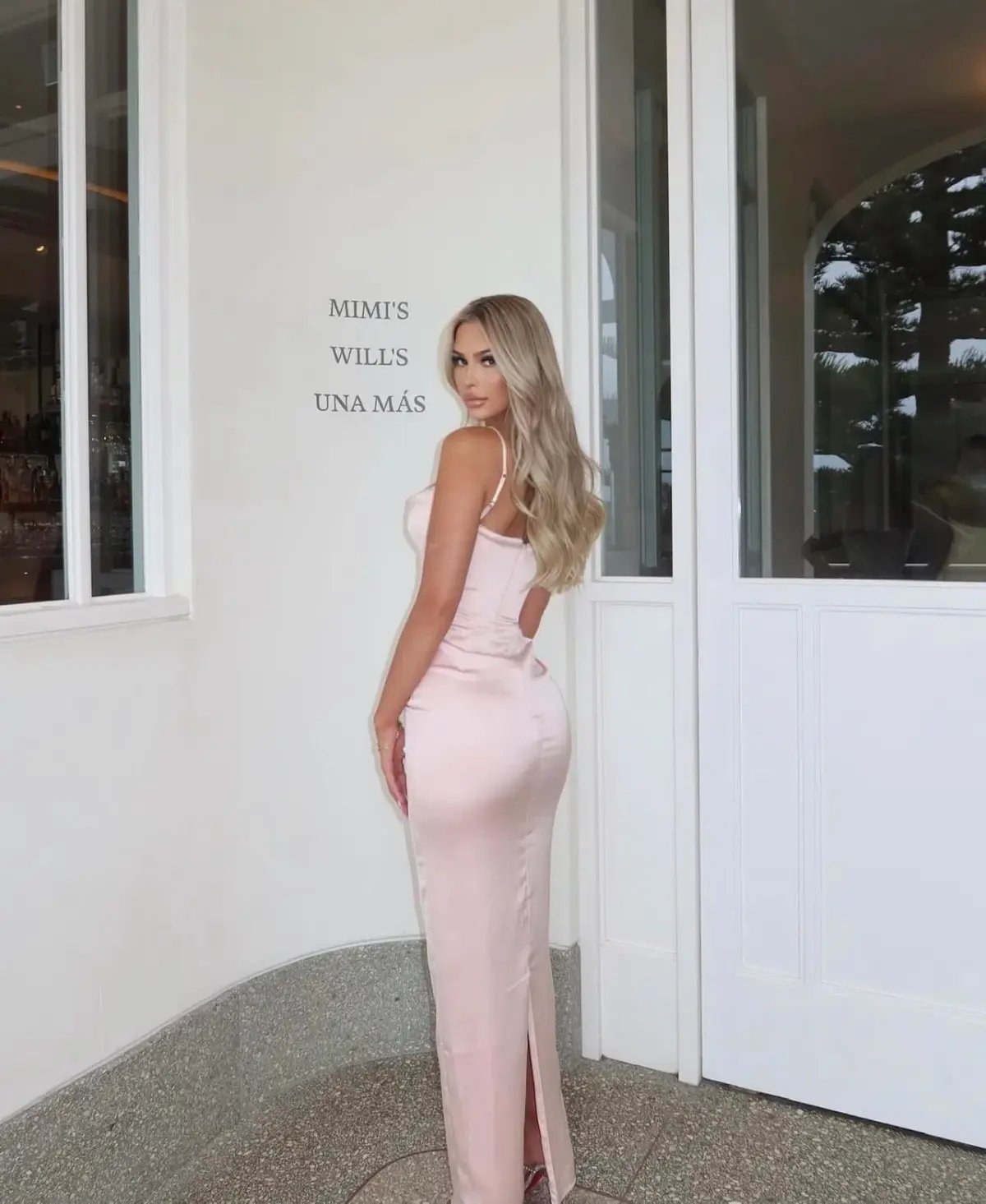 House Of CB Stefania Corset Maxi Dress Soft Peach Size AU 10 photo 5