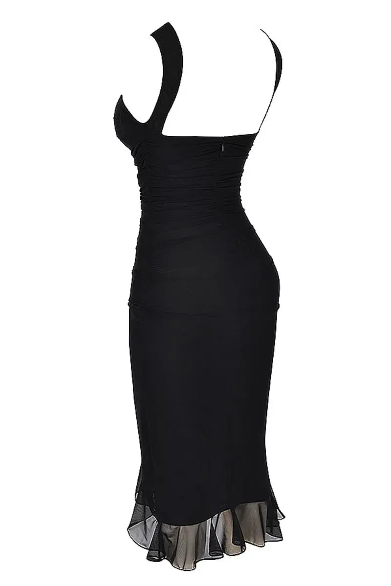House of CB Mistress Rocks Ruffle Midi Dress Black Size XL / AU 14 photo 6