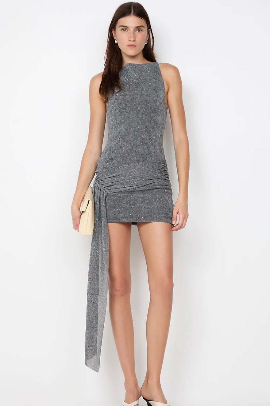 Bec & Bridge Astra Drape Mini Dress - Chrome photo 3