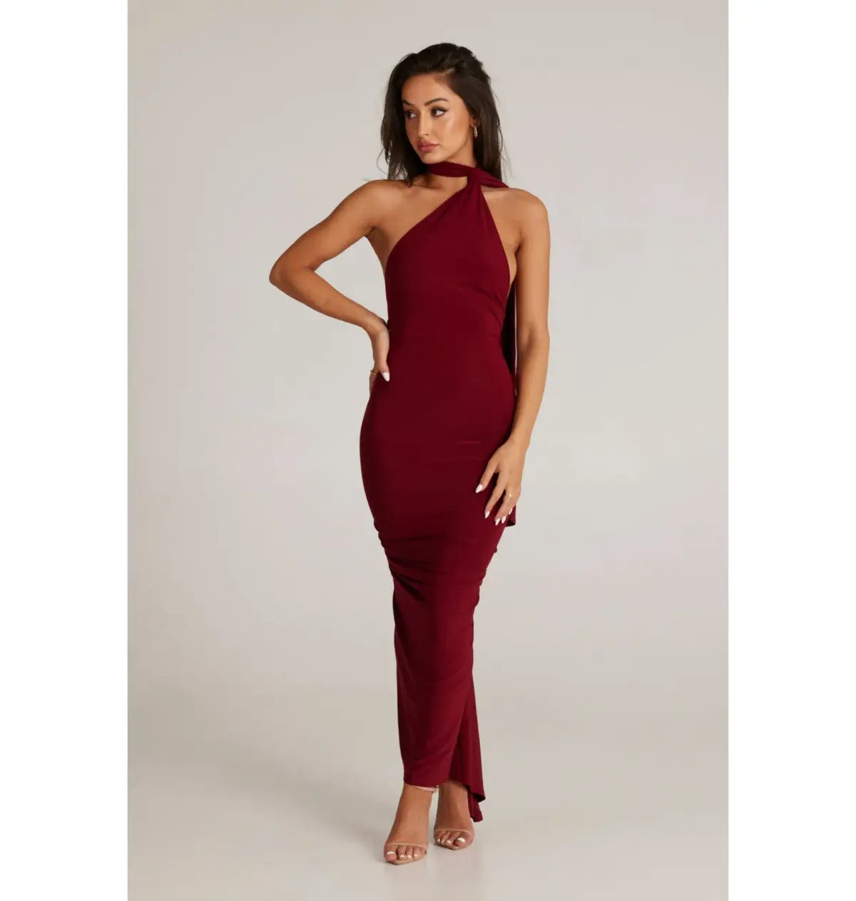 Melani The Label Leoni Dress in Wine Size AU 6 photo 2