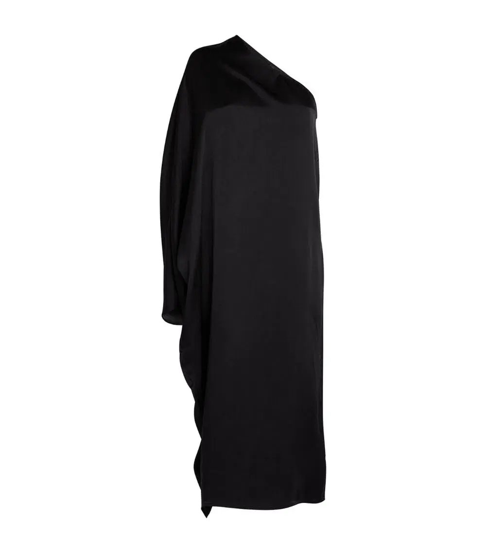 Anine Bing Silk Rowan Midi Dress Black Size 12 photo 4