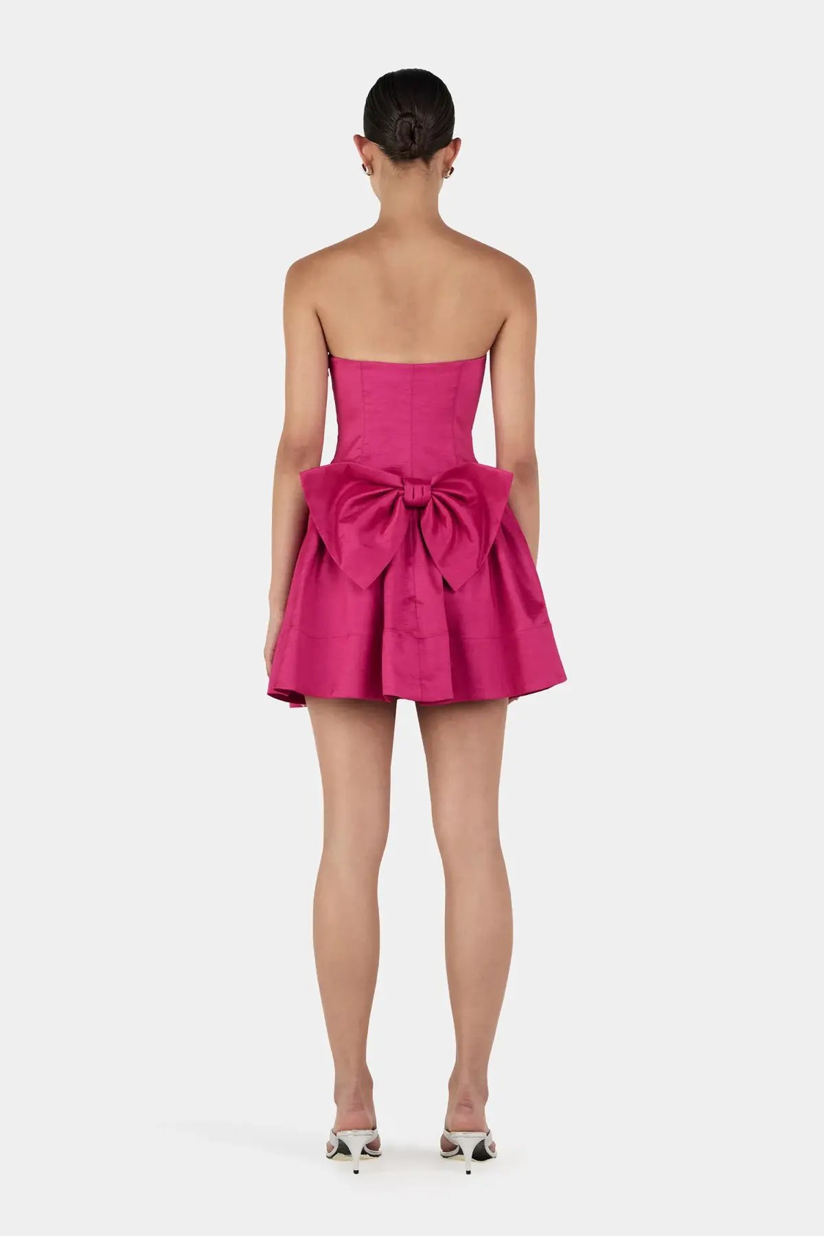 Hansen and Gretel Partridge Taffeta Dress Magenta Mini Size AU 6 photo 4