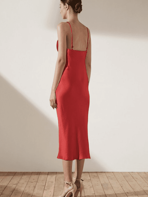 Shona Joy Adonis Bias Slip Ruby Dress Size 8 photo 3
