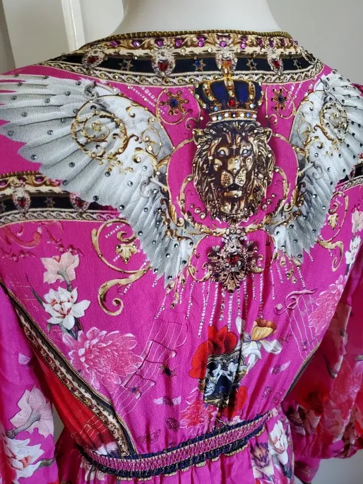 Camilla x Robbie Williams Button Front Frill Dress pink XXS What Happens on TOUR photo 7