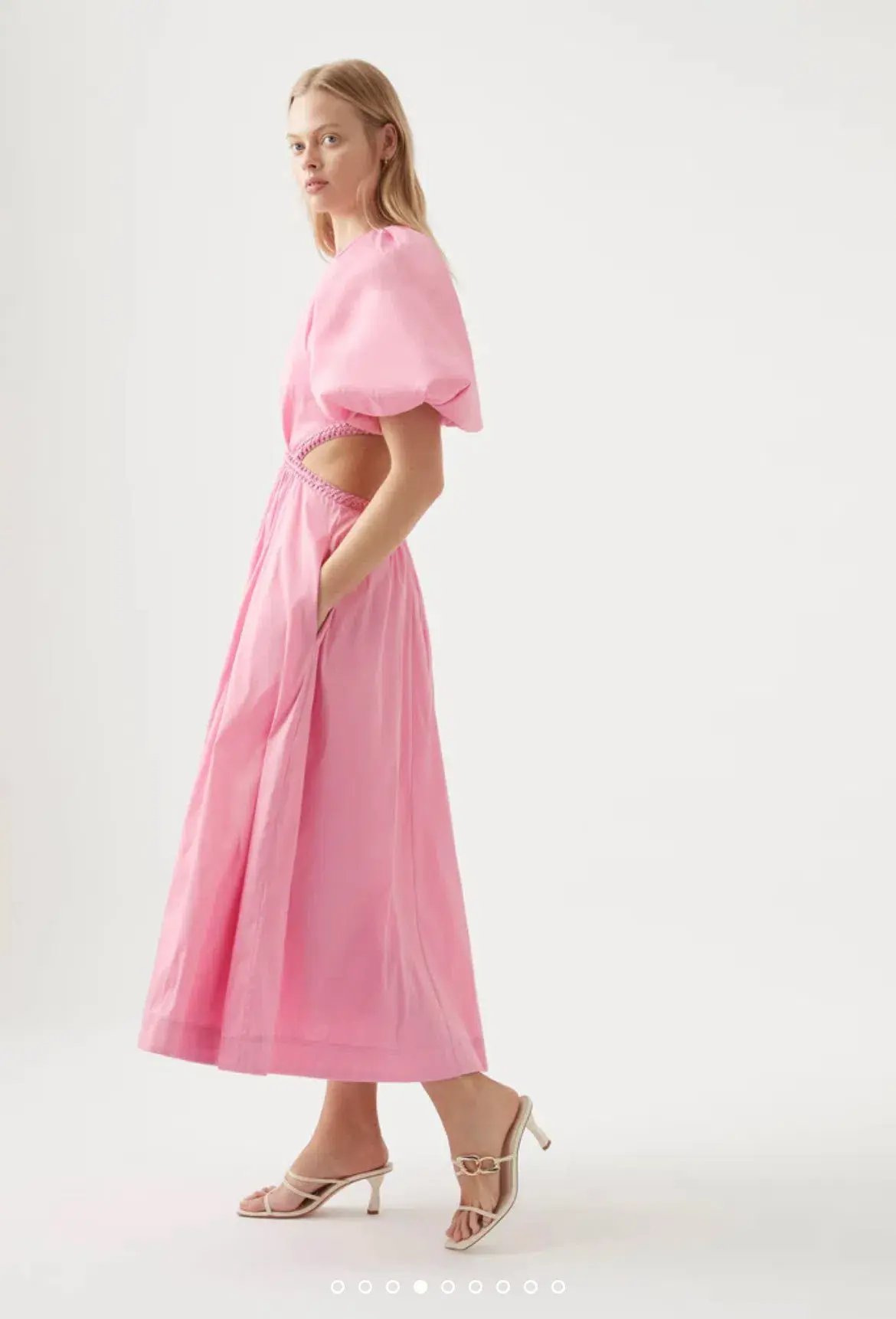 Aje Capucine Puff Sleeve Midi Dress Pink Size 6 / XS photo 2