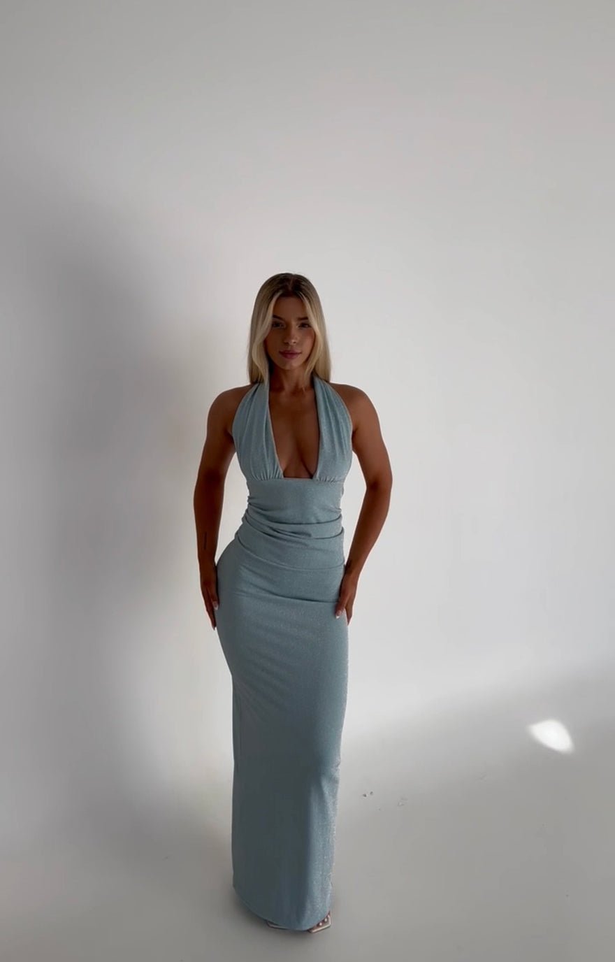 Deconduarte Astor Gown Baby Blue Sparkle photo 2