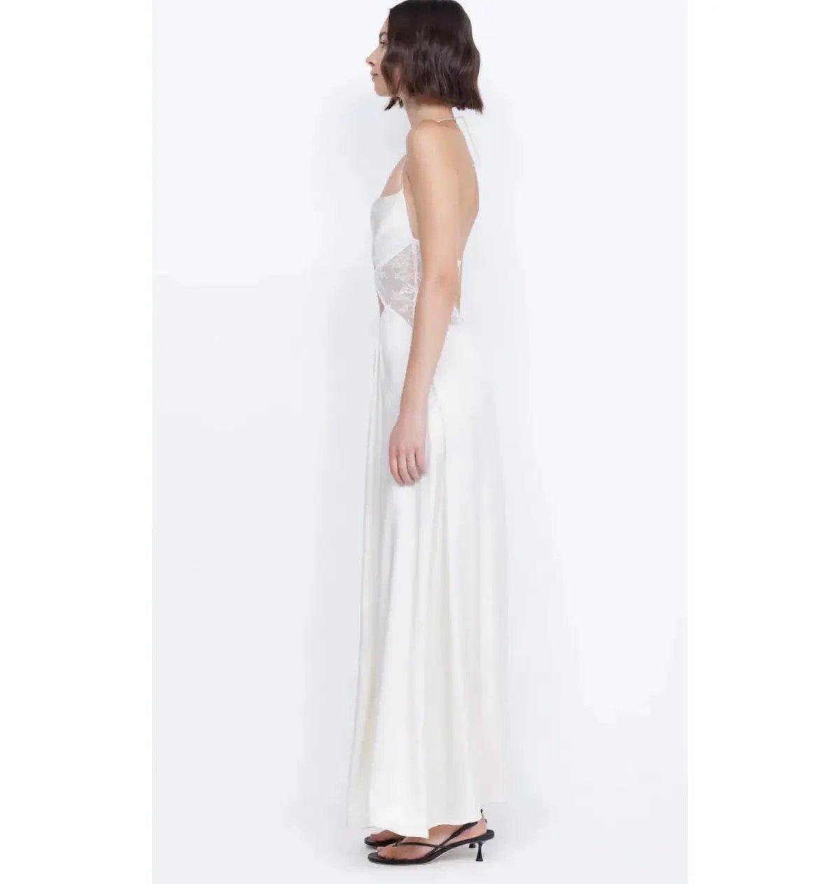 Bec & Bridge Santal Halter Maxi Dress Ivory Size AU 8 photo 3