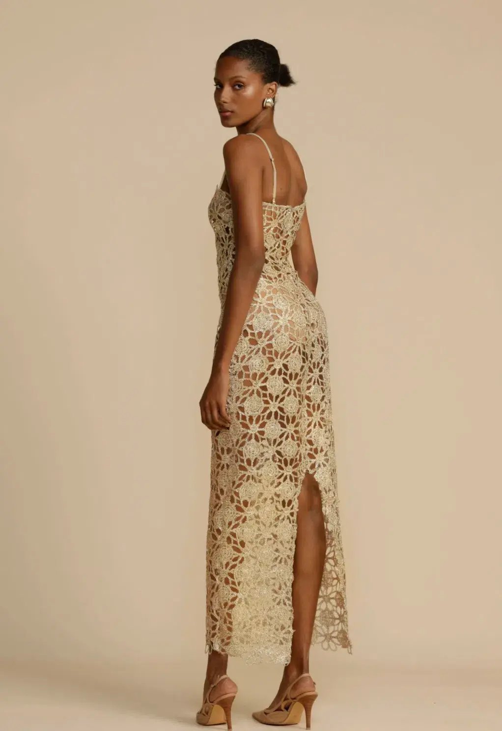 Arcina Ori Kendra Dress Gold Size 8 photo 3