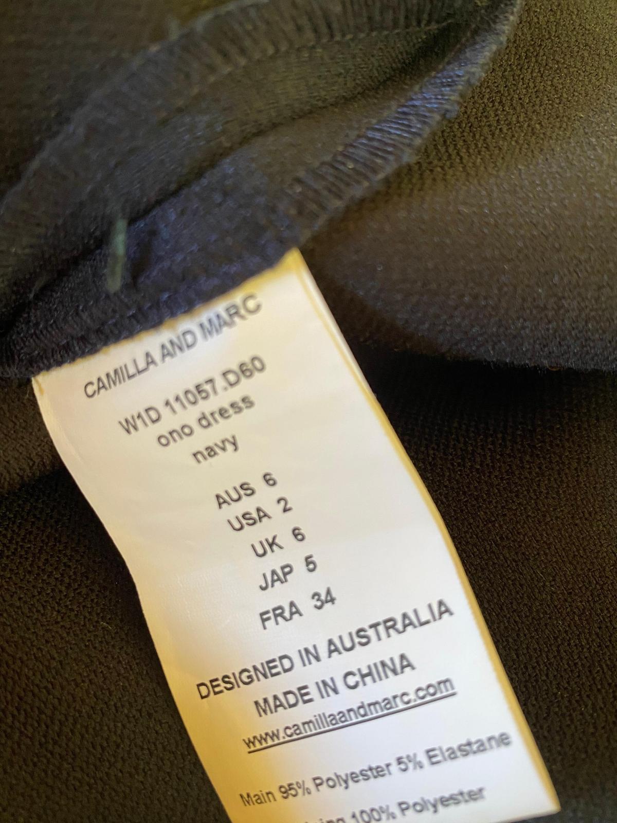 Camilla and Marc Ono Dress Navy Blue Size 6 photo 6