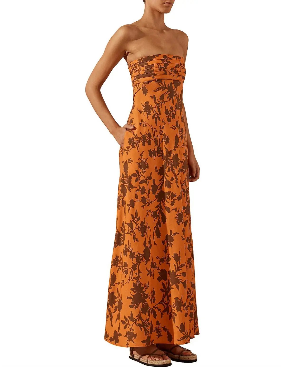 Shona Joy Uli Maxi Dress Orange Size 8 photo 2