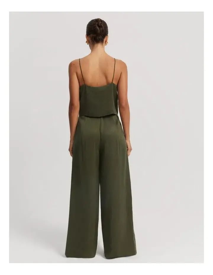 Country Road Fluid Cami and Fluid Palazzo Pant in Dark Olive Size AU 10 photo 3