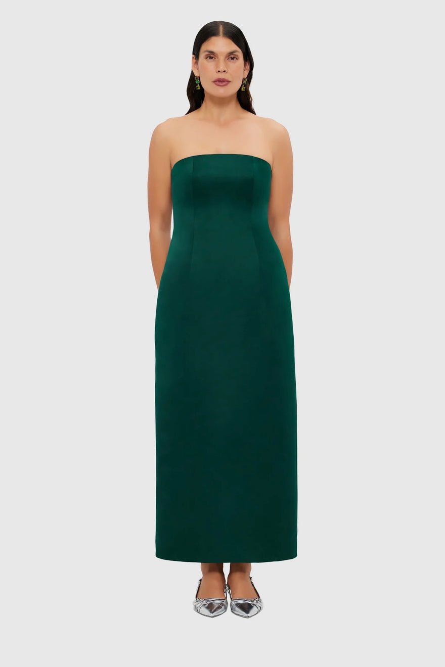Leo Lin Rayna Bustier Maxi Dress - Emerald photo 2