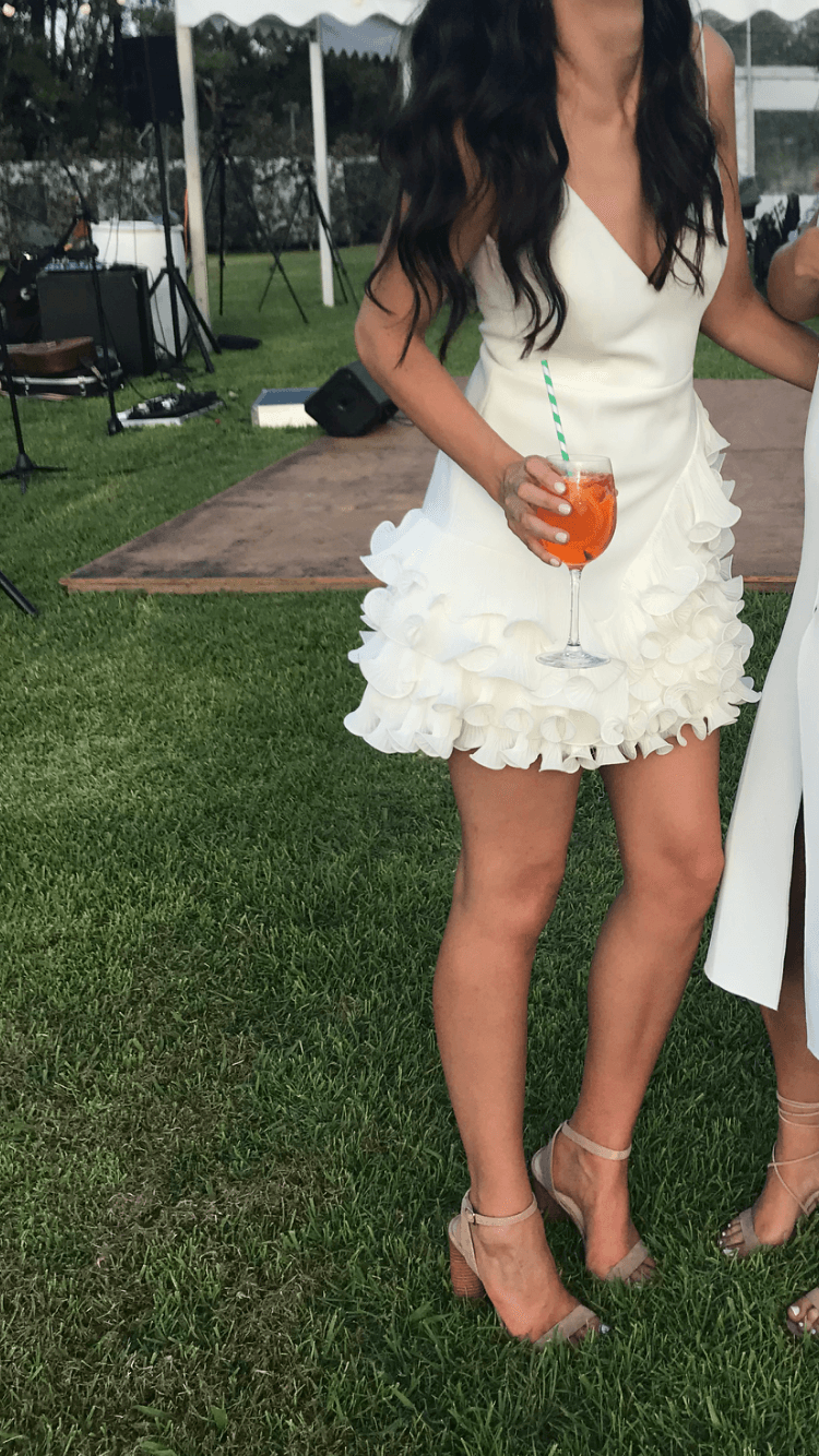 Talulah Golda Ruffle Dress - Ivory photo 2