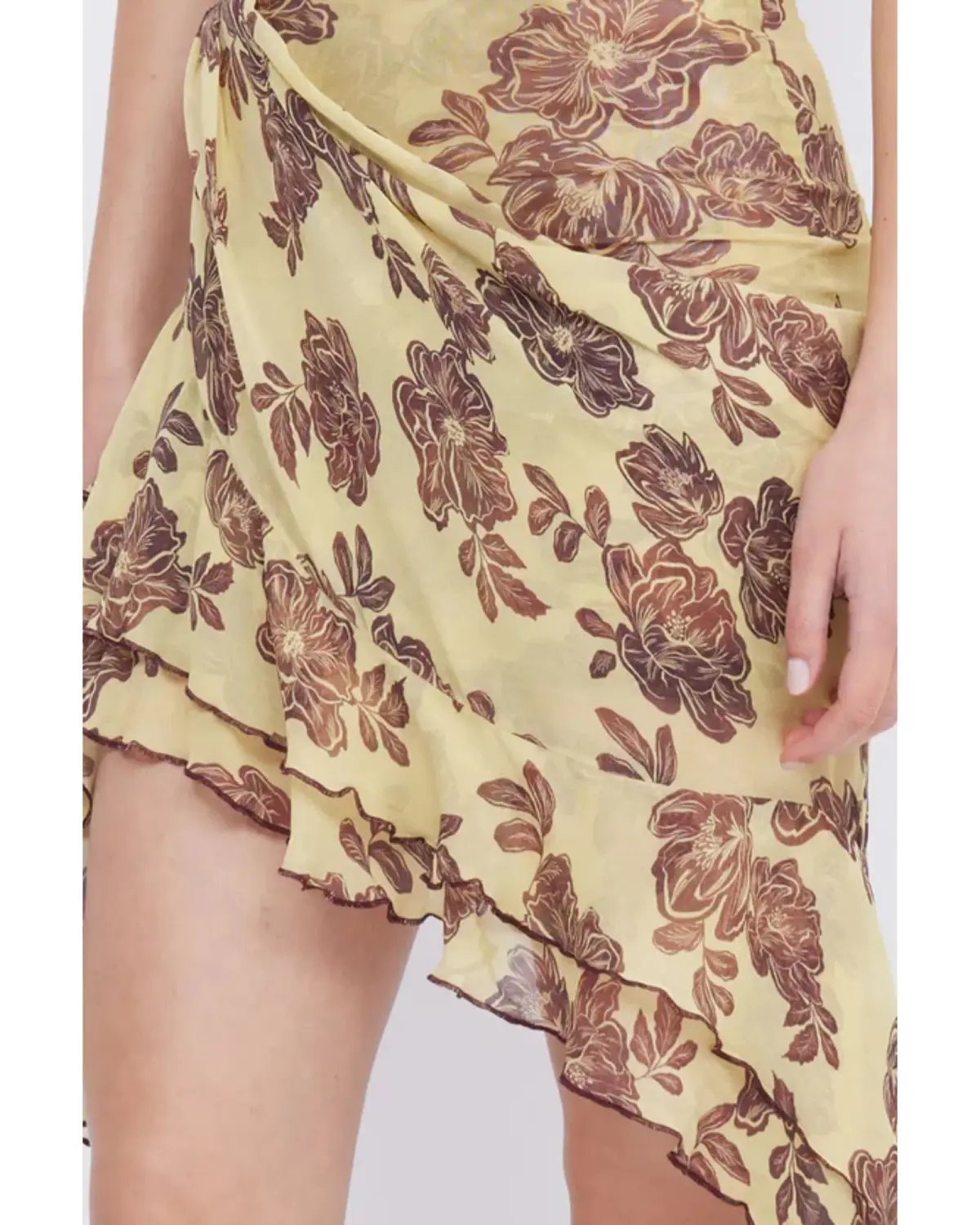 Bec & Bridge Spiral Crush Top in Citrus Size AU 8 and Malibu Bay Frill Skirt Citrus Floral Size AU 10 Set photo 6