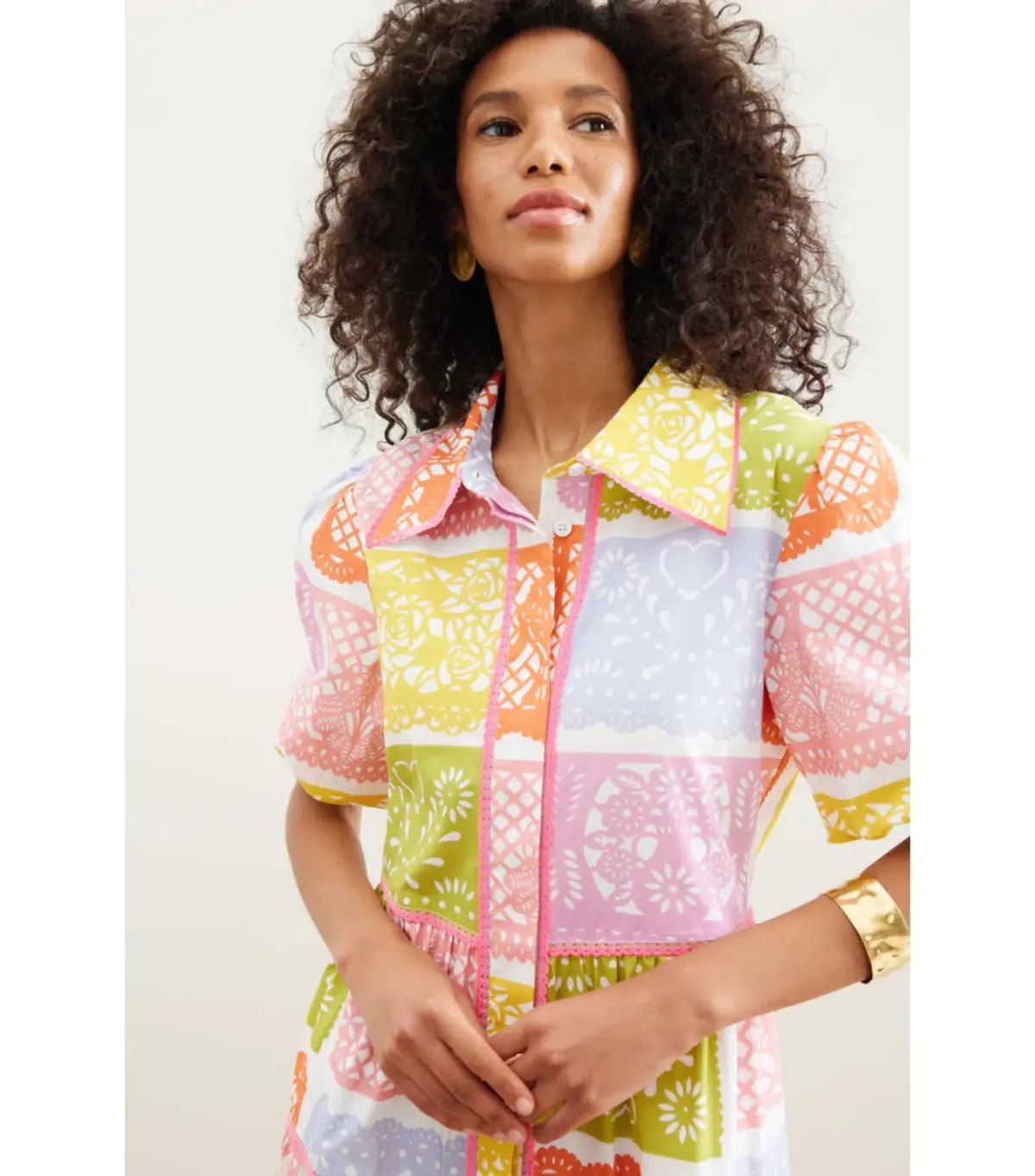 Binny Papel Picado Dress  Multi Size 16 photo 2