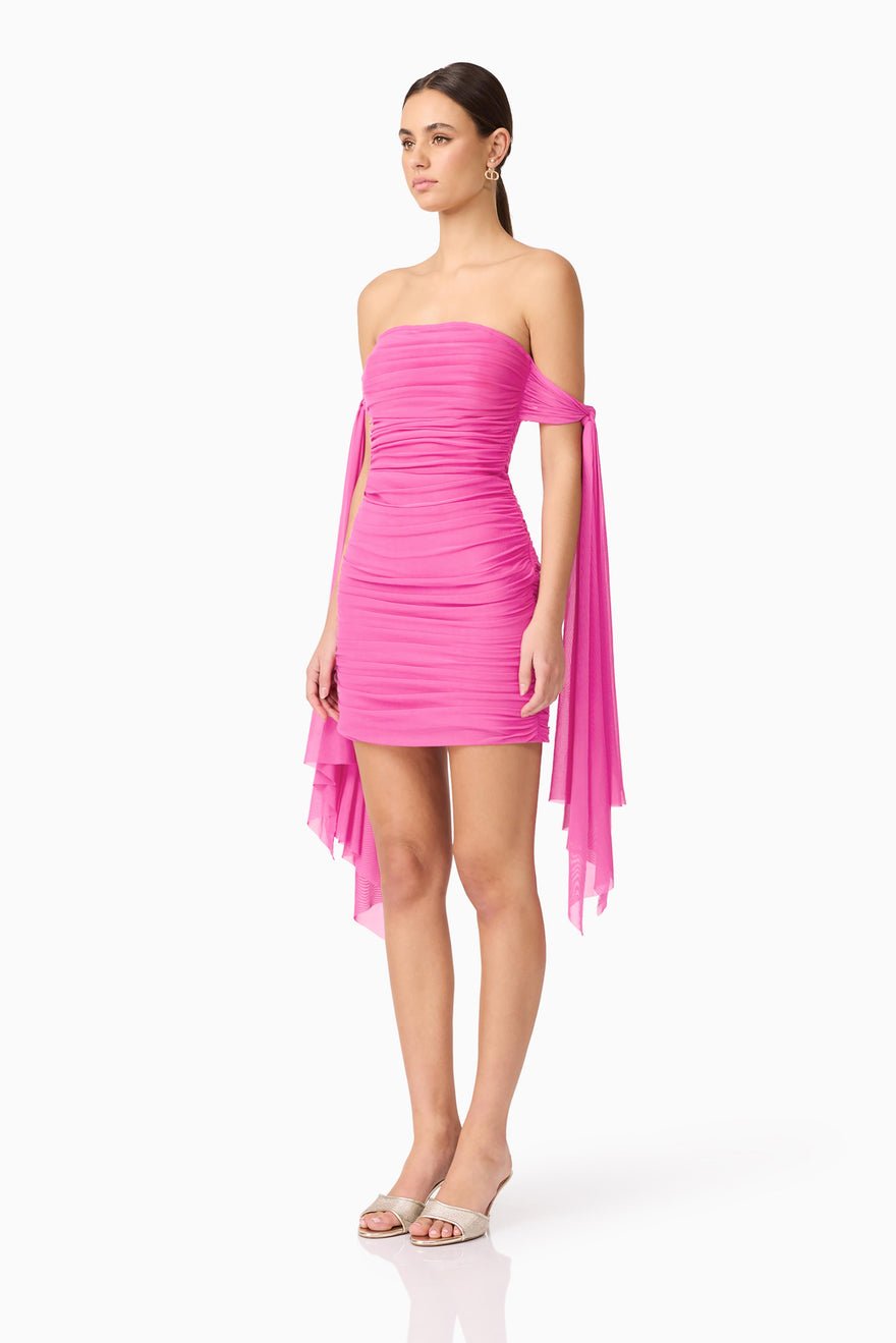 Elliatt Celina Off Shoulder Mini Dress - Hot Pink photo 4