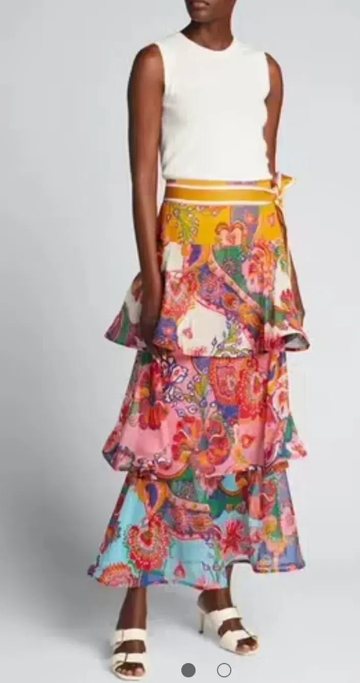 Zimmermann Lovestruck Tiered Maxi Skirt Size 12/2 photo 2
