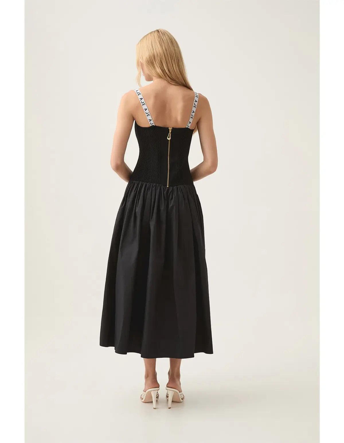 Aje Leana Knit Midi Dress in Black Size M / AU 10 photo 3