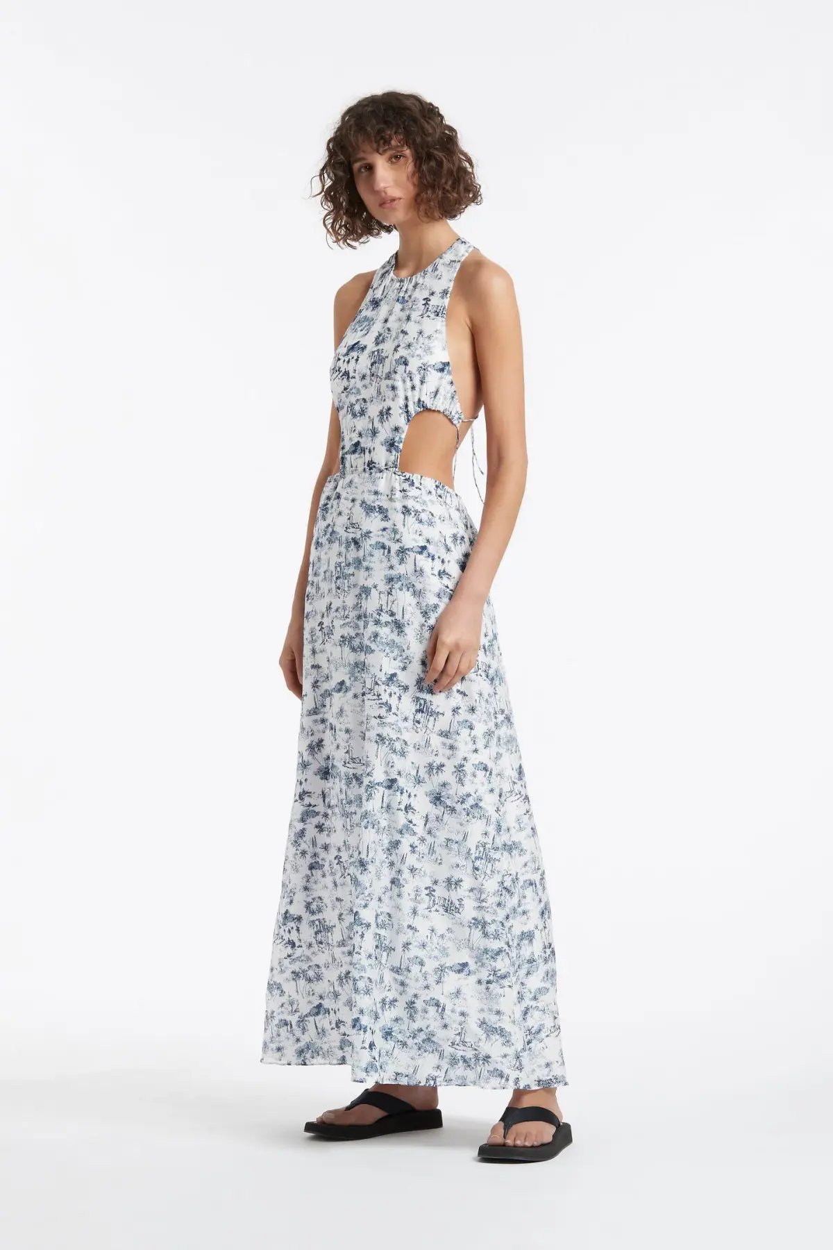 Sir the Label Dimitri Open Back Dress Print Size 12 photo 2