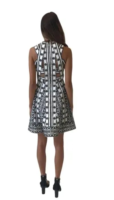 Thurley Star Crossed Lovers Dress Black/White Size 6 photo 3
