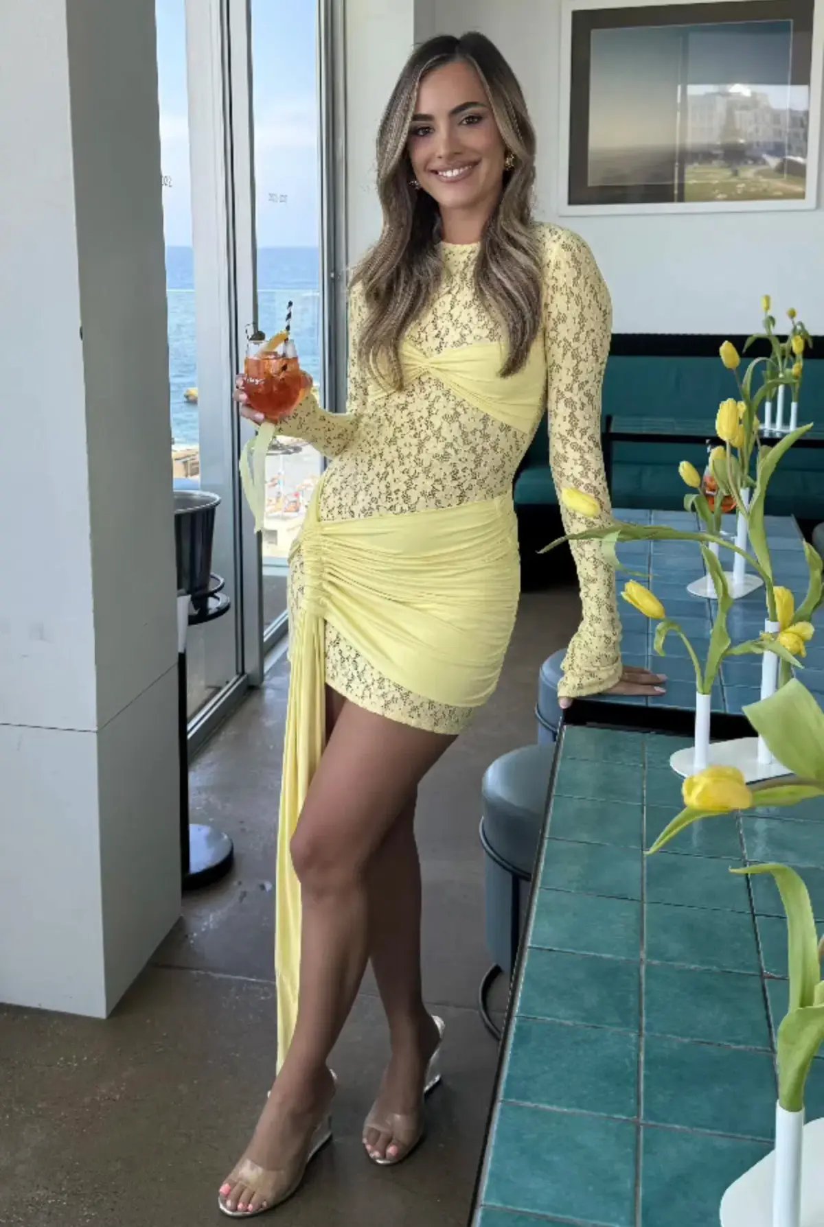 Deconduarte Ortigia MIni Dress in Baby Yellow Size 8 photo 2