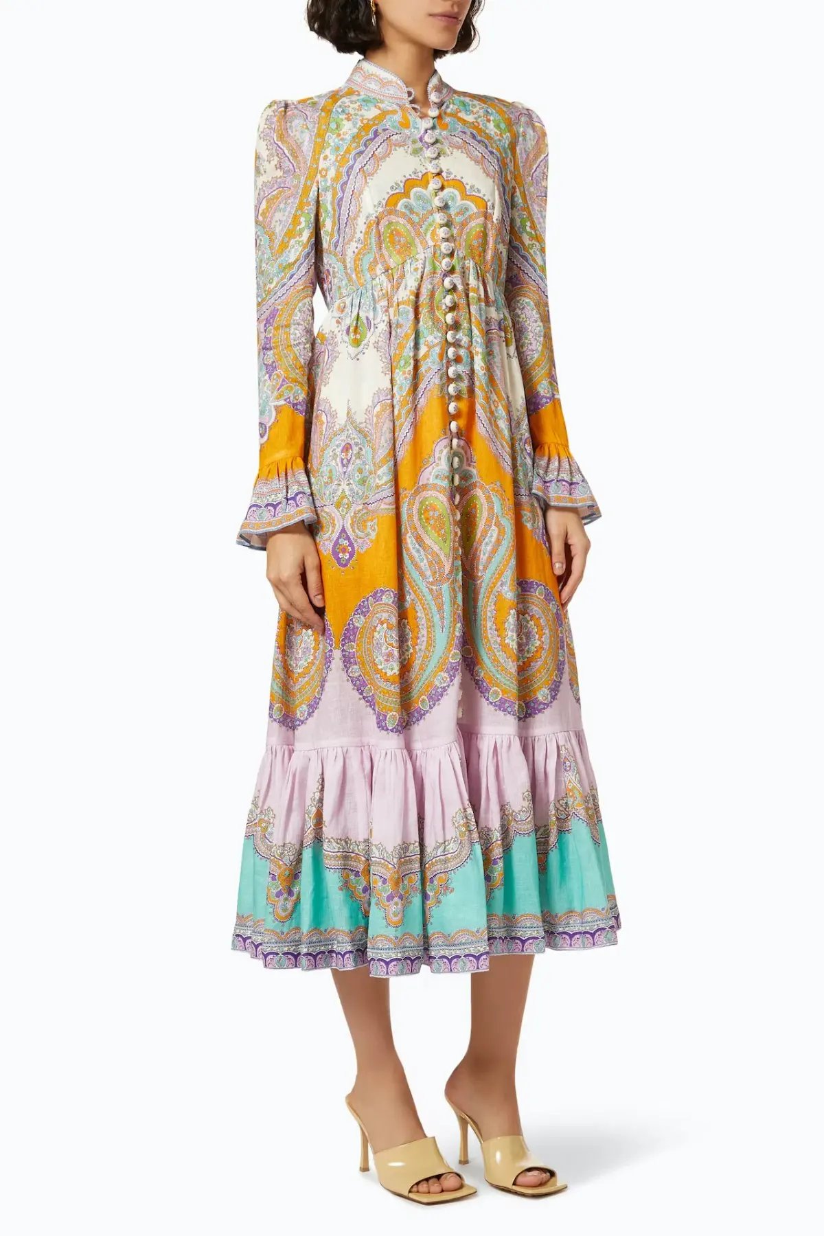 Zimmermann Lola Paisley Midi Dress Daisy Paisley Size 0 / AU 8 photo 2