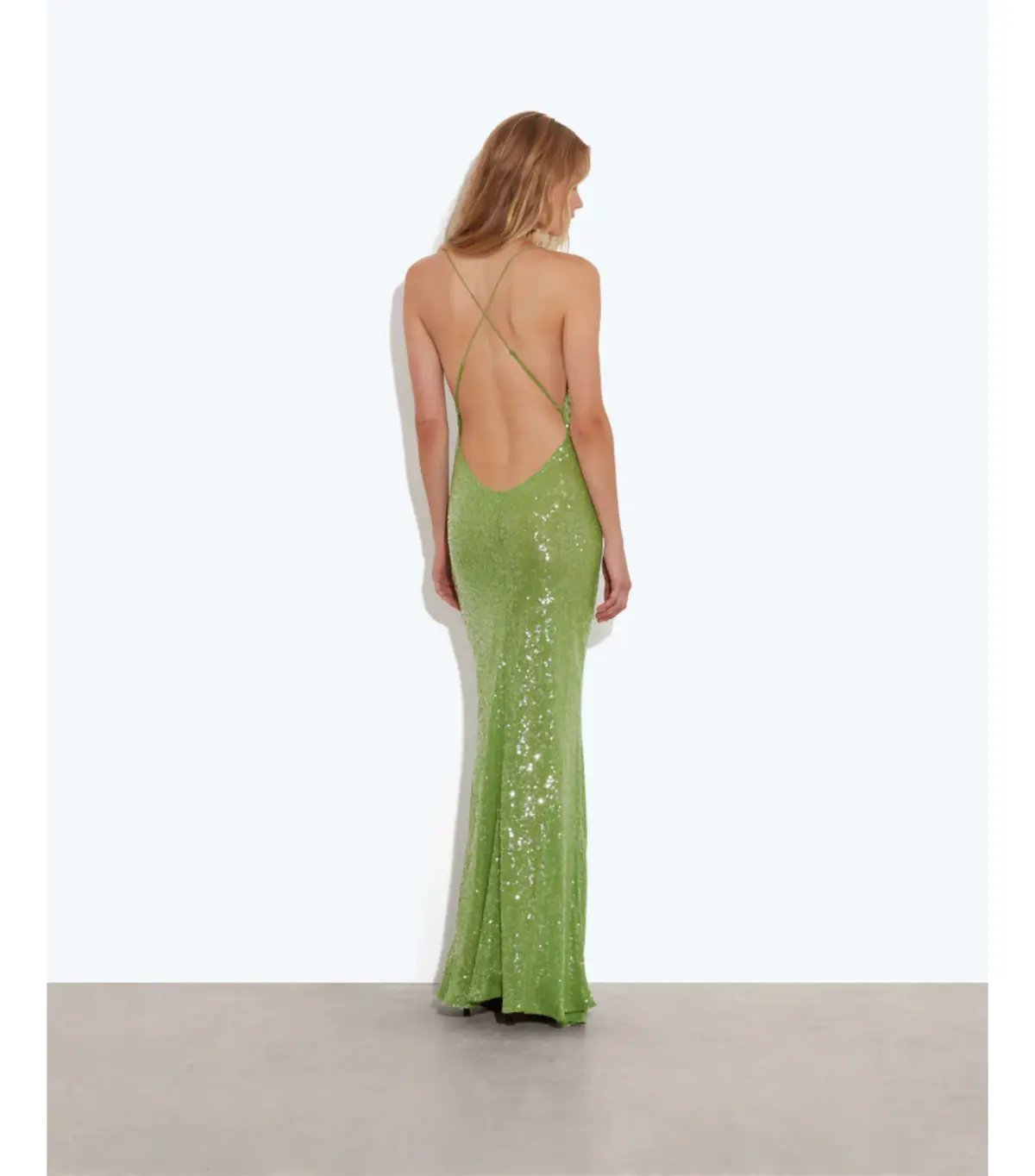 Rat & Boa Gaia Dress Green Sequin Size 8 photo 2