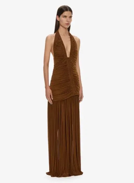 Christopher Esber Orion Gown in Russet Size 6 photo 3