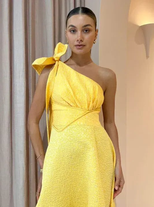 Rachel Gilbert Emiliano Midi Dress Lemondrop Size 1 / AU 8 photo 2