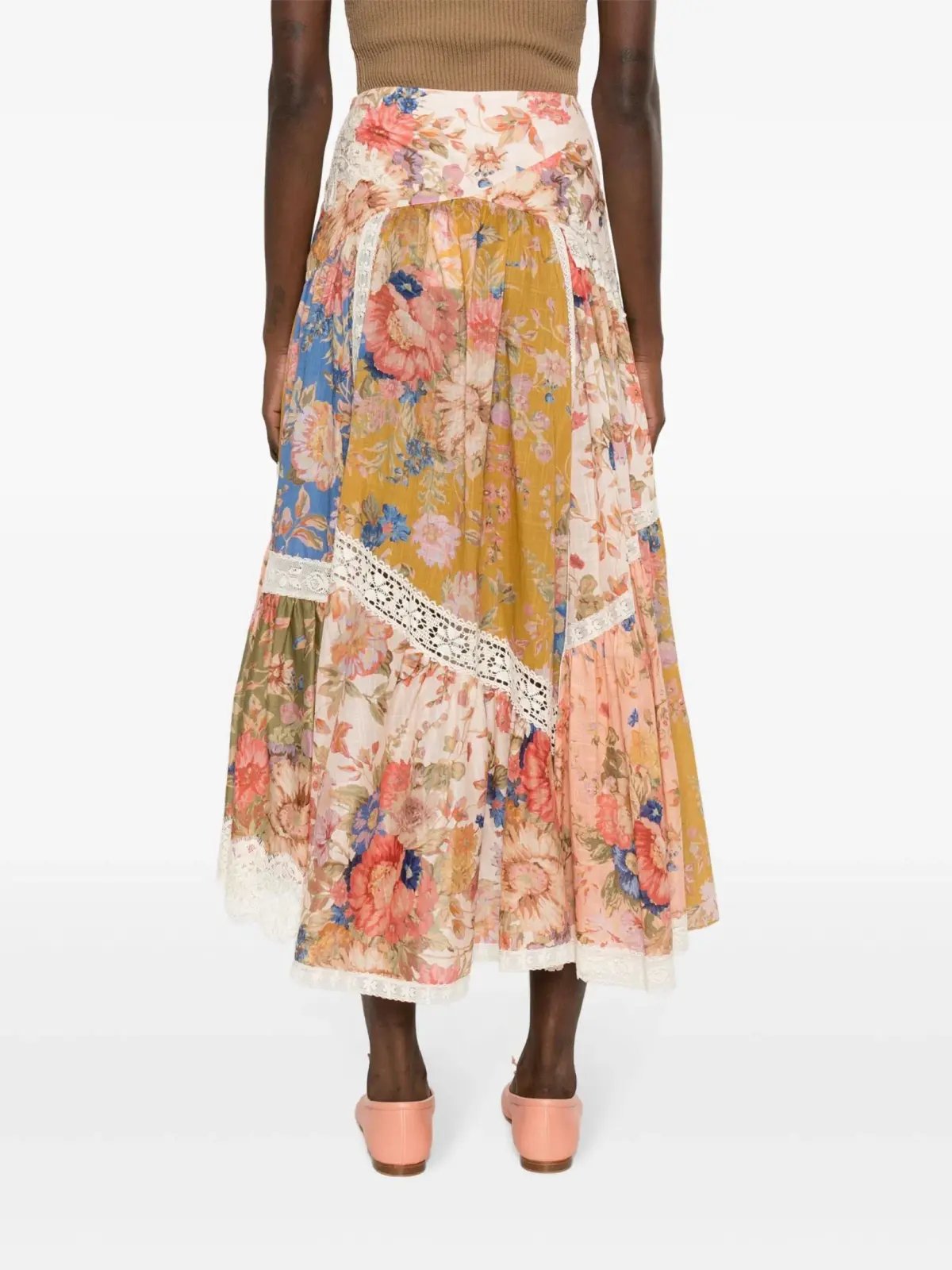 Zimmermann August Asymmetric Skirt Floral Size 0P / AU 6- 8 photo 3