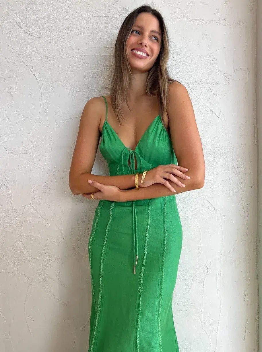 Significant Other - Aleksandra Midi Dress Green - Size 12 photo 5