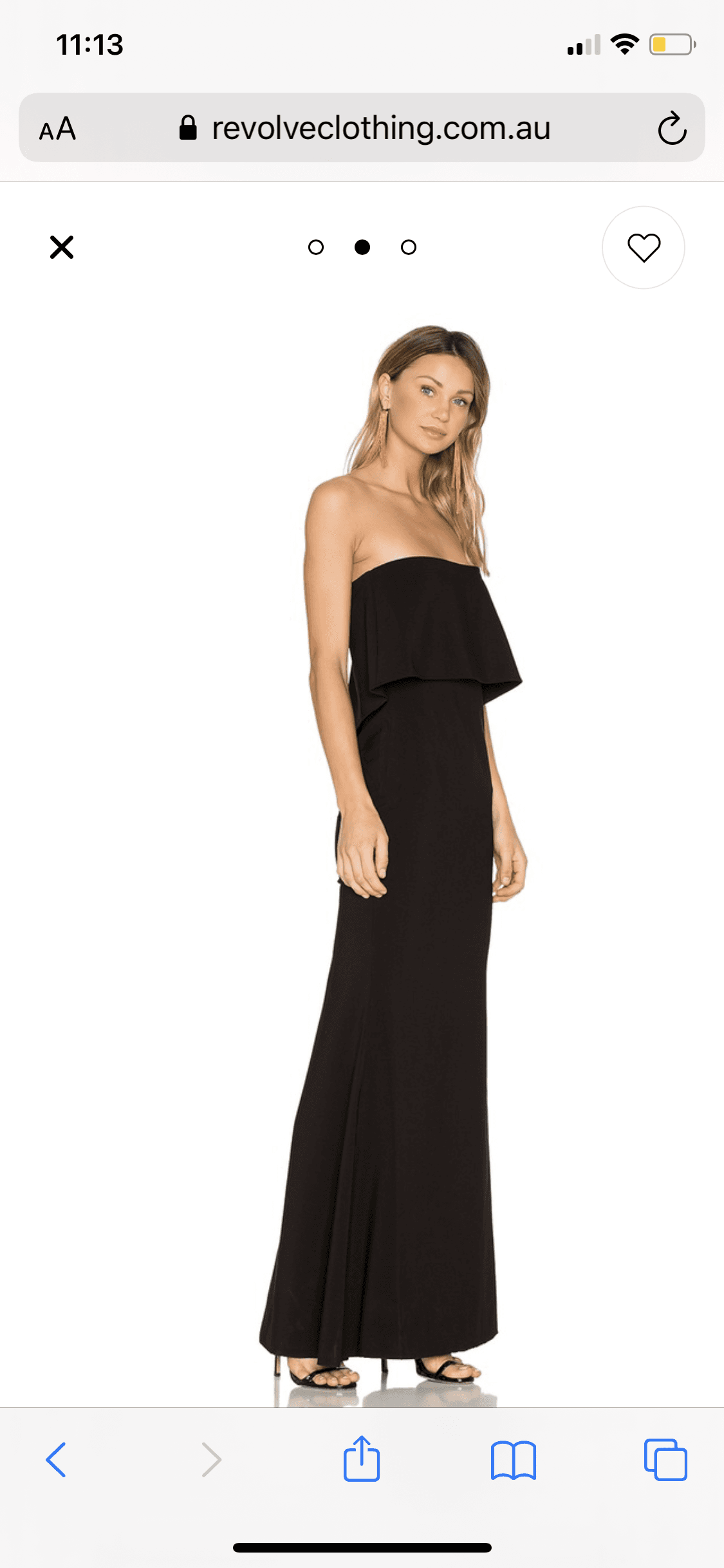 LIKELY driggs gown in black photo 3