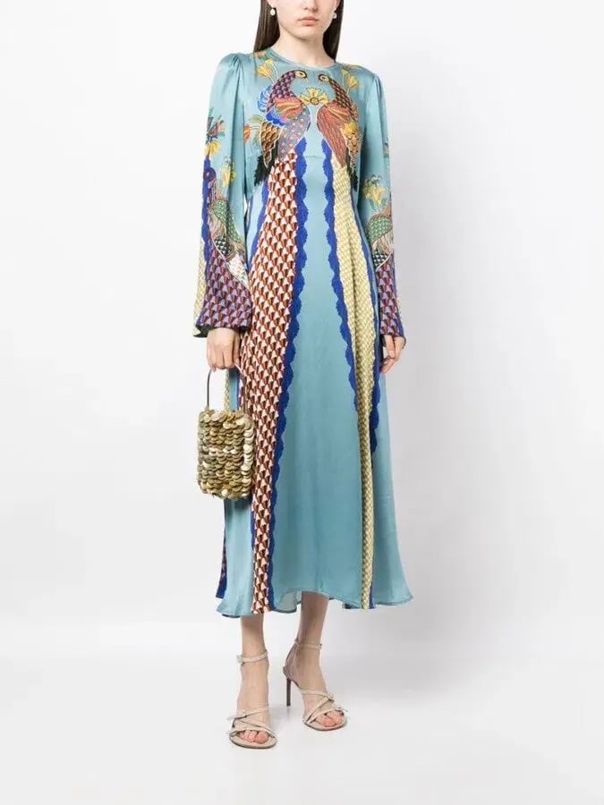 ALEMAIS Gilly Flare Sleeve Dress Multi Size AU 10 photo 4
