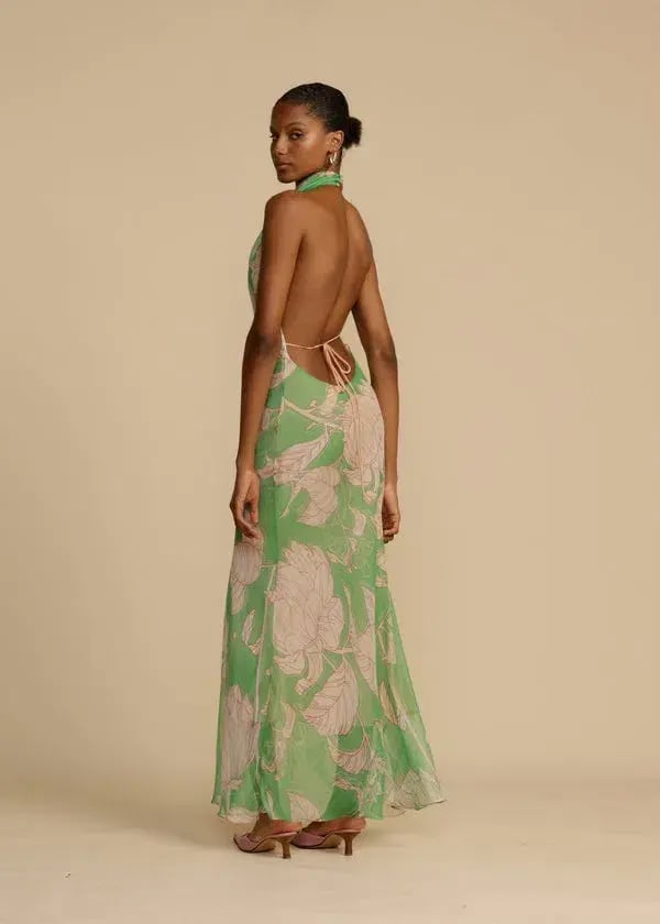 Arcina Ori Josephine Dress Green Floral Print Size S /  AU 8 photo 2