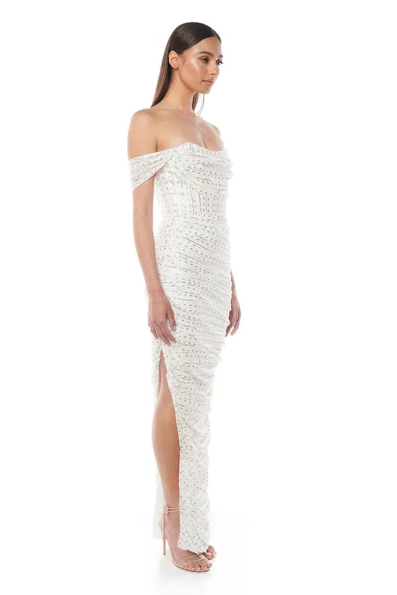 Eliya The Label Genevieve Gown White Size 10 photo 3